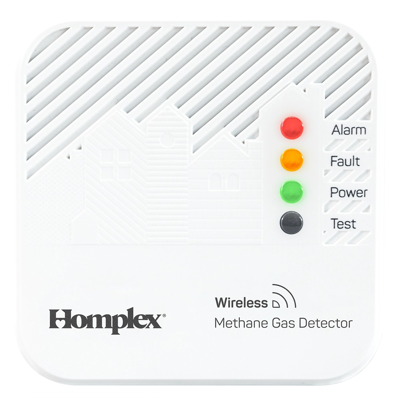 Detector de gaz metan wireless Homplex HD100 PRO RF, vedere frontală